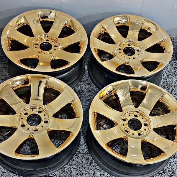 Gold wheel hubs pvd coating machine effect