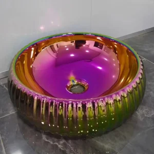 PVD coating machine for washbasins