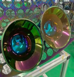 Plastic pvd coating machine effect